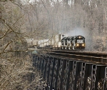 Four Iron Horses thunder across the James River Trestle
